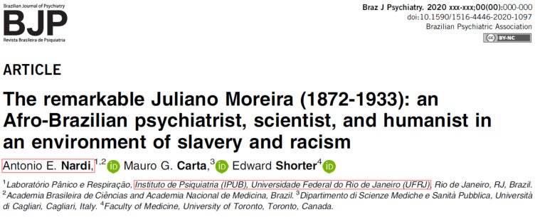 The remarkable Dr. Juliano Moreira (1872-1933)